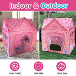 PLAY 10 Kids Tent, Princess Castle Pink Tent for Kids, Kids Playhouse Kids Play Tent, Kids Tent Indoor Playhouse for Kids Outdoor, 37 * 28 * 40inch,Big Enough for 2-3 Little Kids Play Together