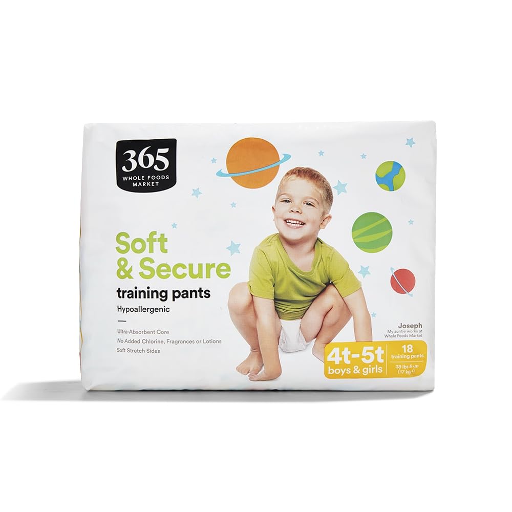 365 by Whole Foods Market, Soft & Secure 4T-5T Training Pants, Hypo-Allergenic, Ultra-Absorbent, 18 Count