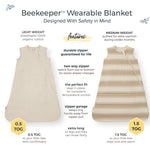Burt's Bees Baby Beekeeper Infant Wearable Blanket, 100% Organic Cotton Unisex, Girl, Boy Swaddle Transition Sack - Light Weight 0.5 TOG or Medium Weight 1.5 TOG - Newborn Essentials Sleep Clothes