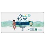 Pampers Pure Protection Diapers, Size 0, 76 Count for Up to 100% Leakproof, Plant-Based Skin Protection