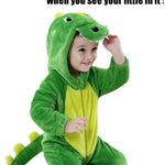 Halloween Baby Green Dinosaur Costumes Toddler Outfit Infants Cosplay Romper 1-60 Months