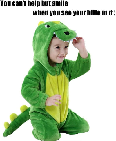 Halloween Baby Green Dinosaur Costumes Toddler Outfit Infants Cosplay Romper 1-60 Months