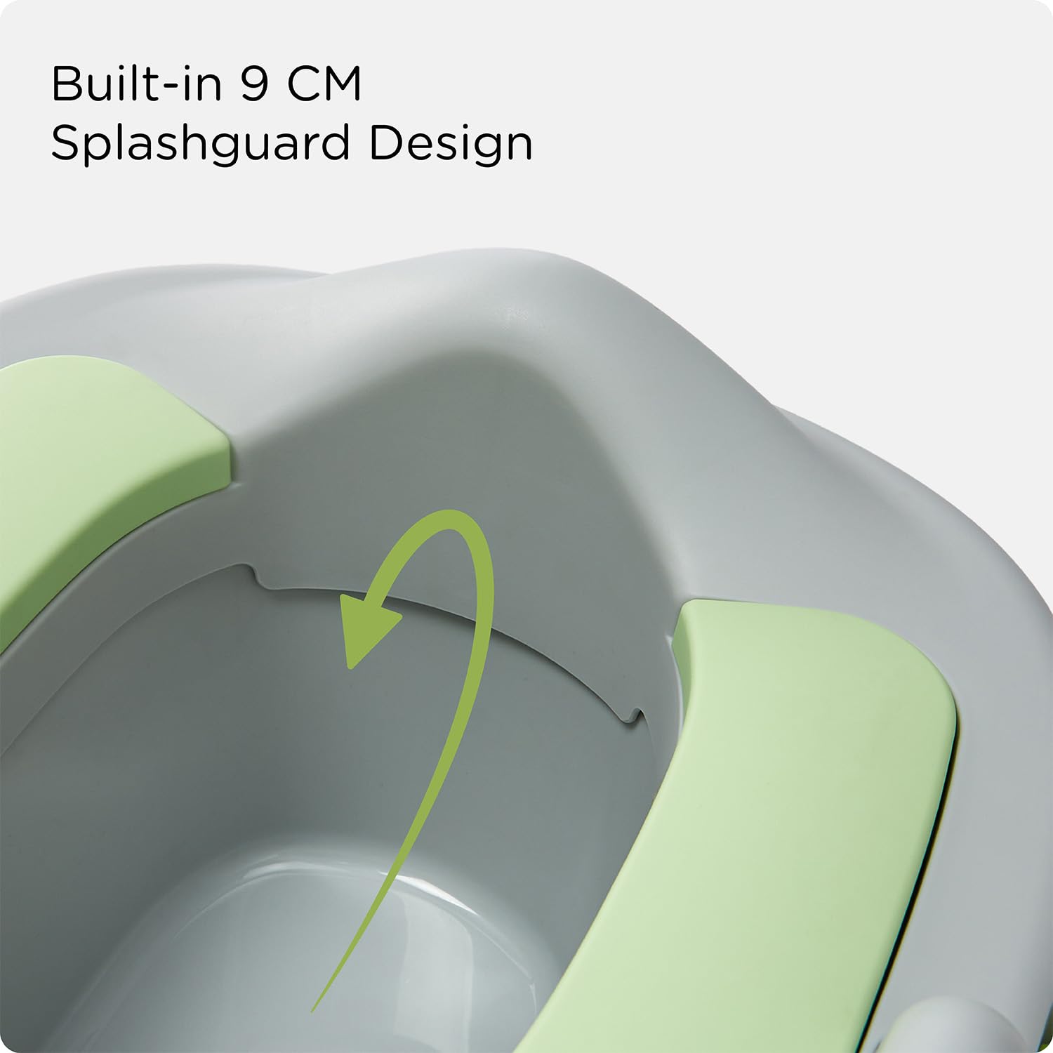 KÜB 3-in-1 Potty Training Toilet (Chair, Seat, Step Stool) - 9 CM Splash Guard, One-Click Assembly, Easy to Clean - Versatile Toddler Potty Trainer for Boy Girl - Grey