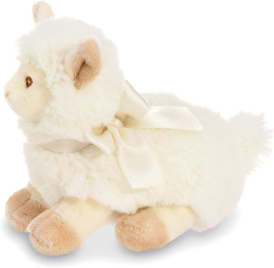 Bearington Baby Sweet Alma Plush Stuffed Animal Llama with Rattle, 6 inches - Stuffed Animal Rattle Toy