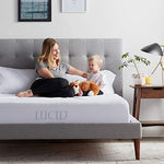 LUCID Premium Hypoallergenic 100% Waterproof Mattress Protector - Universal Fit, Cotton Terry Top, Full, White