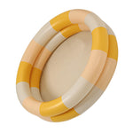 Inflatable Pool Baby Retro Blow Up Swimming Pool Family Cute Thickened Water Pool (Yellow Stripe)