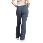 Motherhood Maternity Women's Essential Full Length Secret Fit Over The Belly Flare Pregnancy Yoga Pants, Heather Grey, Medium