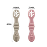 PandaEar 7 Pack Silicone Baby Feeding Spoon | Baby Led Weaning Supplies | Toddler Infant Feeding Spoon First Stage