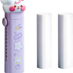 Aesthetic Erasers - Cat Paw Shaped Erasers, Cat Paw Shaped Retractable, Portable Cute,Cute Pencil, Rubber for School Office Stationery (Puprple)