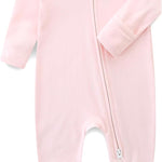 Baby Romper 100% Cotton Pajamas One Piece Long Sleeve Zipper Footie Onesie for 0~12M Baby