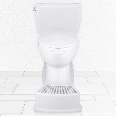 Step Stool for Kids (2 Pack), Toddlers Stool for Potty Training, Bathroom, Kitchen, Bedroom, Toy Room and Living Room. Toilet Stools with Soft Anti-Slip Grips for Safety, Stackable (Grey)