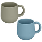 Mintlyfe Pack of 2 Silicone Drinking Mug Cup for Toddler Kids and Children (Color 1)