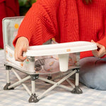 Bright Starts Disney Winnie The Pooh Pop 'N Sit Portable Booster, Indoor/Outdoor Use, Floor Seat with Feeding Tray, 6 Mos - 3 Yrs