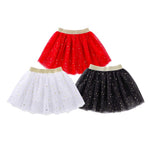 Toddlers Girls Sparkle Tulle Tutu Skirt with Sequins Stars Moon Sun (Black, 1-2years)