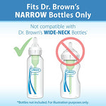 Dr. Brown’s Natural Flow Y-Cut Narrow Baby Bottle Silicone Nipple, Ideal for Thicker Liquids, 9m+, 100% Silicone Bottle Nipple, 6 Count
