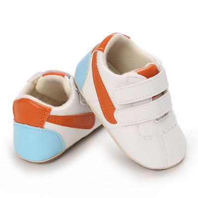 Clowora Baby Boys Girls Shoes Non-Slip Rubber Sole Sneakers Infant First Walking Toddler Crib Shoes Newborn Loafers Flats. (09/Orang,12-18 Months)