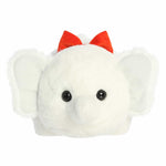 Aurora® Festive Spudsters™ Winnie White Elephant™ Stuffed Animal - Round Shape Makes for Comforting Cuddles - Perfect for Holiday Decorations or Gifts - 11 Inches