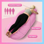 Pregnancy Mattress with Hole, Tummy Nest Pregnancy Mattress, Inflatable Pregnancy Pillow, for Stomach & Side Sleepers, Sleep Support for Back, Neck, Shoulder, HIPS, Belly for Pregnent Women (Pink)