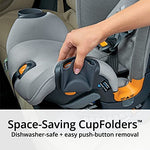 Chicco OneFit ClearTex All-in-One Car Seat, Slim Design, Rear-Facing Seat for Infants 5-40 lbs., Forward-Facing 25-65 lbs., Booster 40-100 lbs., Convertible Car Seat | Slate/Grey
