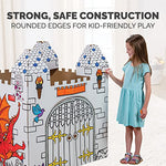 Bankers Box at Play Color in Castle Playhouse, Cardboard Playhouse and Life Size Craft Activity for Kids and Families
