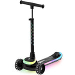 Rahmory Kids Scooter for Boys Girls Ages 3-8, 3 Wheel Light Up Toddler Kick Scooter with 20 Dynamic LED Modes, Foldable Adjustable Height, Extra Wide Deck, Lean to Steer Outdoor Toy Gift