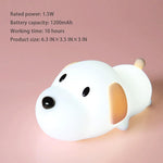 LED Silicone Dog Night Light,Portable Cute Kawaii Soft Dimmable Rechargeable Touch Control Stress Relieving Nursery Puppy Lamp,Bedside Lamp for Baby Children Boys Girls Kids and Toddler
