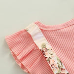 Baby Girl Floral Romper Newborn Dress Ruffle playsuit Suspender Shorts Jumpsuit Cute Summer Clothes and Headband