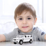 TGRCM-CZ 1:36 Scale Benz G63 Car Model for Kids, Alloy Pull Back G Wagon Vehicles Toy Car for Toddlers Kids Boys Girls Gift (White)