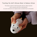 LED Silicone Dog Night Light,Portable Cute Kawaii Soft Dimmable Rechargeable Touch Control Stress Relieving Nursery Puppy Lamp,Bedside Lamp for Baby Children Boys Girls Kids and Toddler