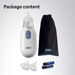 Braun Electric Nasal Aspirator - Mucus Remover, Blocked Nose Relief for Newborn, Baby and Toddler, Electric Suction Power, 2 Suction Levels, 2 Nose Tip Sizes, Dishwasher Safe, FSA and HSA Eligible