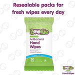Boogie Antibacterial Hand Wipes by Boogie, Alcohol Free, Hypoallergenic and Moisturizing Aloe, Hand Wipes for Kids and Adults -100 Total Wipes (5 Packs of 20)