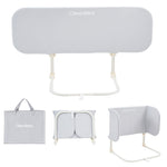 Ciilee Baby Bed Rail for Toddlers Portable Travel Kids Beds Guard Rails for Queen Bed Foldable Children Side Railing for Twin Beds Adjustable Bedrail Barandas para Camas de Niños（Grey,32in