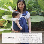 Vlokup Baby Water Ring Sling Carrier | Lightweight Breathable Mesh Baby Wrap for Infant, Newborn, Kids and Toddlers | Perfect for Summer, Swimming, Pool, Beach | Great for Dad Too Blue