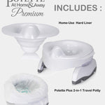 Potette Plus Premium Potty Value Pack: Kalencom 2in1 Potette Plus Premium Travel Potty and Reusable Hard Liner for Home Use. Folds on Patented Hinge for Travel. Potty - Potty Seat – Portable Potty