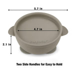 PandaEar 3 Pack Baby Suction Bowls with Lids – Stay Put Silicone Toddler Bowls for Self-Feeding & Travel, 100% Food Grade BPA-Free, Leakproof Feeding Set (Muted Earth Tones)