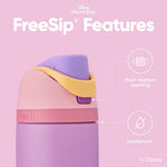 Owala Disney Princess FreeSip Insulated Stainless Steel Water Bottle with Straw for Sports and Travel, BPA-Free Sports Water Bottle, 24 oz, Rapunzel