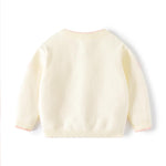 Cute Baby Girls Hearts Knit Cardigan Sweater, Toddler Loose Long Sleeve Shirts Warm Tops for Fall Winter Love Design (US, Age, 3 Years, 4 Years, Beige)