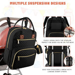 Tenot Baby Diaper Bag Backpack, Travel Diaper Bags for Baby Girl Boy Large Capacity Baby Bag Backpack for Women Black