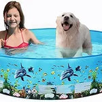 Play Pool for Kids Plastic Outdoor Swimming Pool Non-inflatable Folding Round Water Pool Children Snapset Swimming Pool(8FT (244CM x 38CM),Dinosaur)
