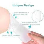 2 Pack Silicone Manual Breast Pump with Protective Lid, 100% Food Grade Silicone, Whole Shaped Technology, BPA-Free(Yellow)