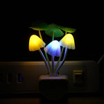 Rienar Sensor Led Night Light, Color Changing Plug-in LED Mushroom Dream Bed Lamp