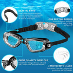 COOLOO Kids Swim Goggles, 2 Packs Swimming Goggles for Kids Girls Boys and Child Age 4-16