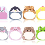24 Pads Cute Animal Shaped Sticky Notes 8 Cute Patterns 3 Pads of Each Kawaii Self-Sticky Notes Memo Pad for School Office Home Kids Students Roommates Tab Gifts