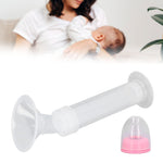 AYQEBNC Syringe Breast Pump, Manual Breast Pump Soft Comfortable Lightweight Portable Pink Cover for Travel