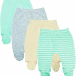 123 Bear Baby Soft Cotton Spandex Pants with Feet