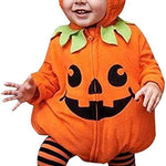 oneflow Newborn Toddler Baby Girl Boy Halloween Pumpkin Costumes Cute Hooded Romper Jumpsuit Outfit Clothes
