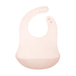 Olababy Fold N Go Silicone Baby Bib w Travel Case | Soft, Lightweight, Waterproof Bibs for Infants & Toddlers | BPA Free (1 Bib + 1 Travel Case, Coral)