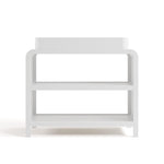 Storkcraft Santos Changing Table (White) – GREENGUARD Gold Certified Baby Changing Table, Solid Wood Construction, Removable Topper Fits Standard-Size Changing Pad