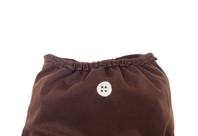 Buttons Cloth Diaper Cover – Snap Super One Size (12-40lbs) (Chocolate)