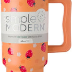 Simple Modern 40 oz Trek Tumbler with Handle and Straw Lid | Cup Holder Friendly Insulated Stainless Steel Travel Mug | Almond Birch